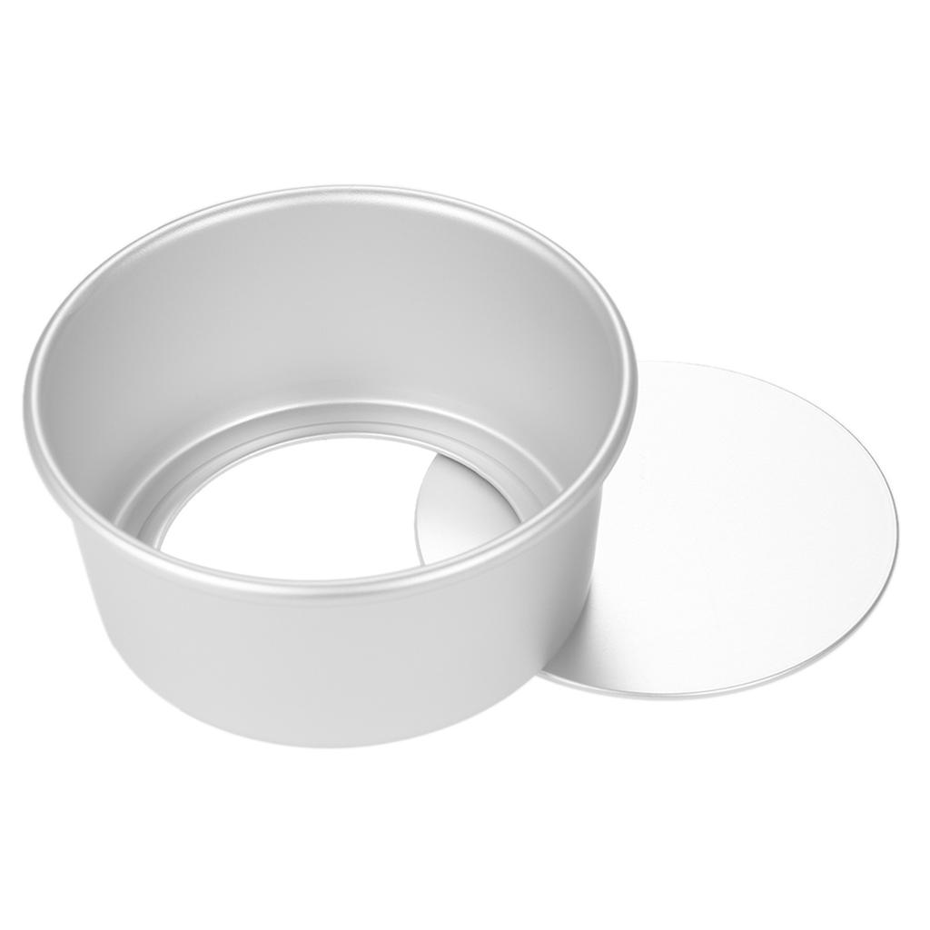 5pcs set Aluminum Alloy Round Cake Mould Chiffon Cake Baking Pan Pudding Cheesecake Mold Set with Removable Bottom