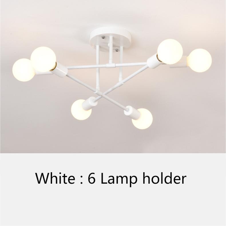 6 Heads LED Ceiling Lamp for Living Room Nordic Dome Light Home Decoration Lighting Natural Light 3 Colors Lighting Chandelier