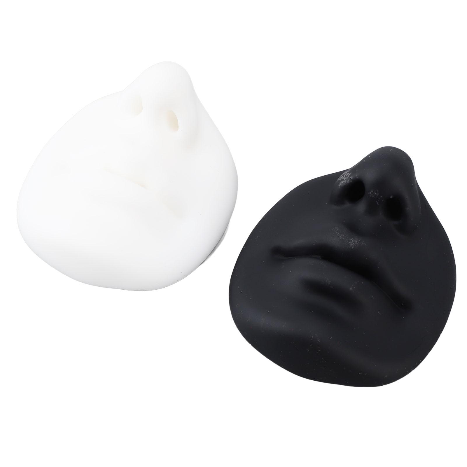 

2PCS Tattoo Lip Piercing Semi Permanent Soft Tattoo Practice Lip for Makeup Black White