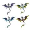 Brooch Pin Western Dragon Design Zinc Alloy Pin with Rhinestone Inlay Hand-Painted Enamel Glaze Suits Coats Sweaters Badge