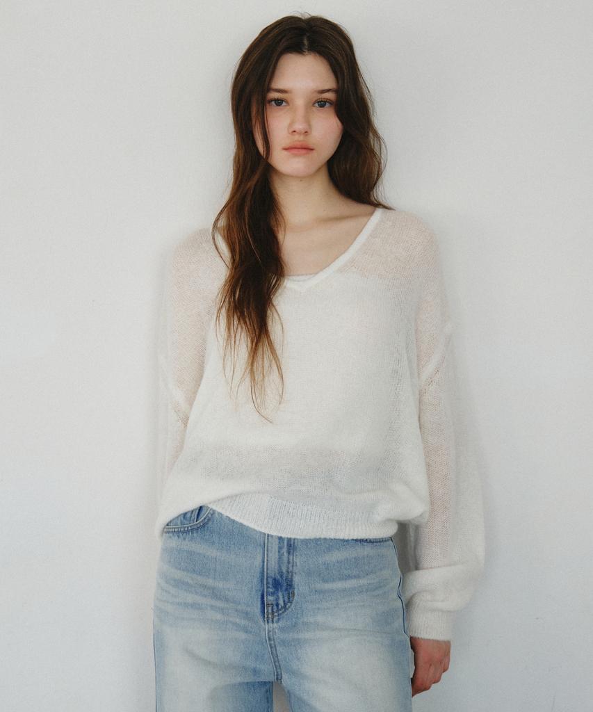 CITTA Double Layered Vneck Tube Top Knit Set_Ctk258(5Color)