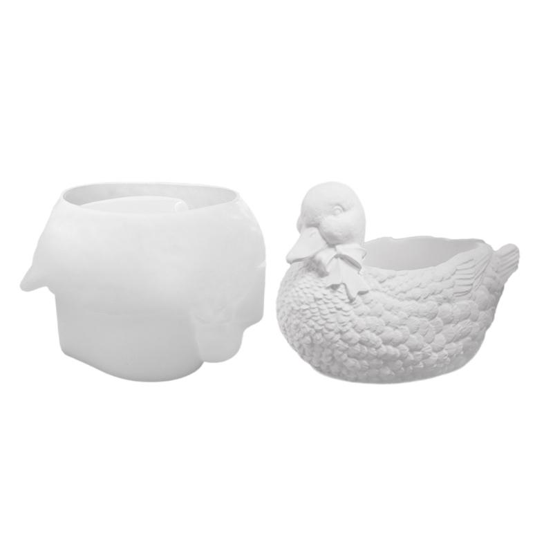 

Multifuntional Craft Silicone Mold Duck Shape Storage Bowl Moulds for Making Resin or Plaster Candle Holders and Trays 1