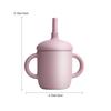 150ML Baby Cup Silicone Training Cup Sippy Cup with Straw Non Slip Handles Unbreakable Heat Resistant Trainer Cup for Babies Infants