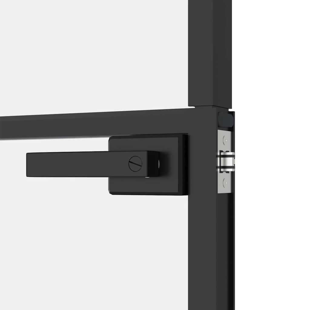 Vidaxl Interior Door, Black, 83X201.5 Cm, Glass and Aluminum