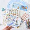 Kawaii Kapibala 3D Landscaping Stickers Cartoon Miniature Scene Visual Stacking Stickers Christmas Gift For Gift
