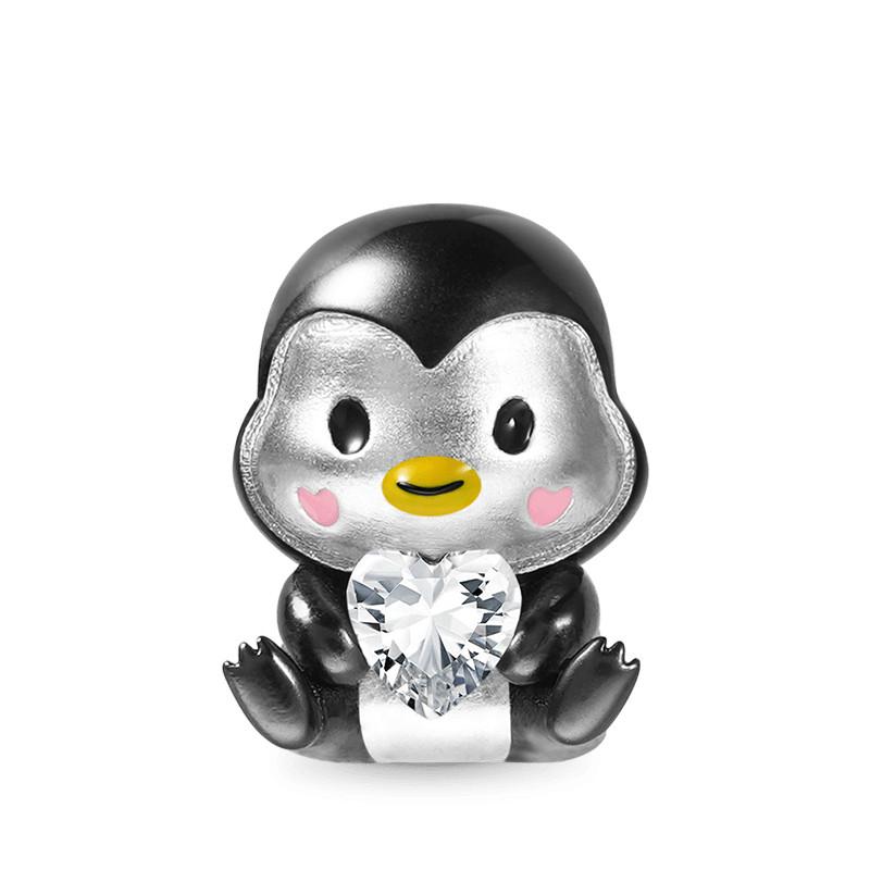 925 Silver Plated Cute Animal Charm Beads DIY Necklace Bracelet Gift Enamel Dog Panda Penguin Fashion Jewelry