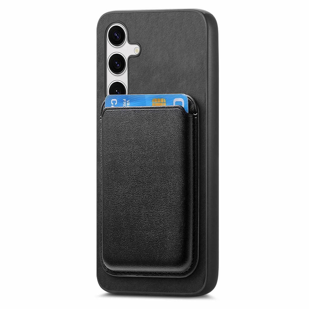 For Samsung Galaxy S25+ Case Detachable Magnetic Card Bag Leather Phone Back Cover