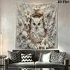 Owl Wall Tapestry Aesthetic Wall Hanging Printed Fabric Blanket Decorative Tapestries for Bedroom Living Room Home Decor
