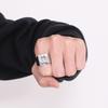 Punk Cracks Charm Ring for Men Stainless Steel 316L Shiny Anillos  Accessories Personalized Lightning Party Jewelry