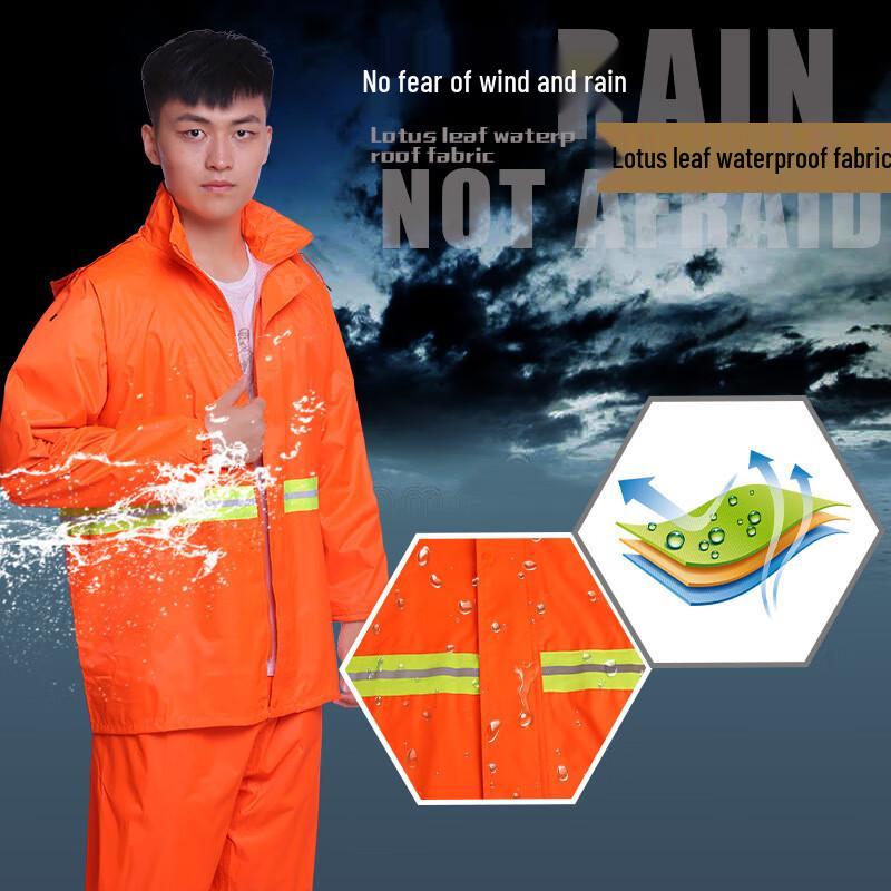 High-Visibility Reflective Rain Suit Set