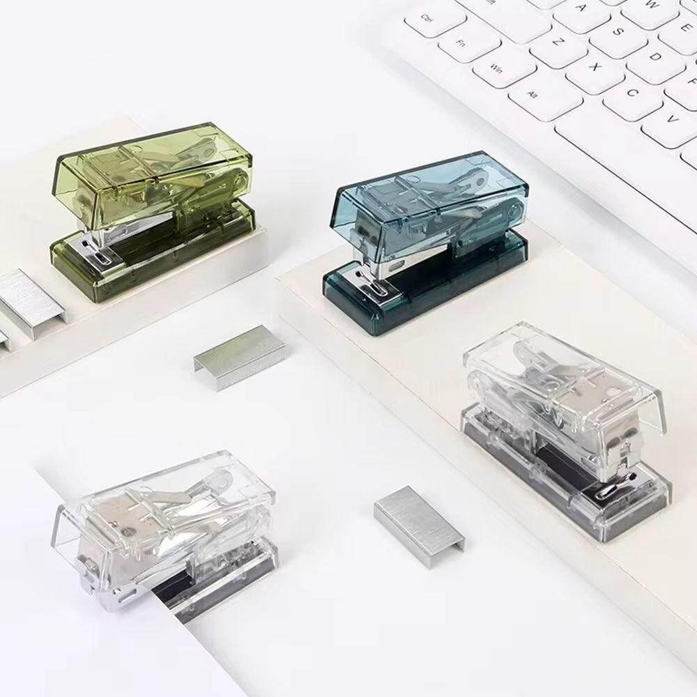 Mini Mini Stapler Transparent Paper Binder Set Office Binding Tools  School Office Supplies