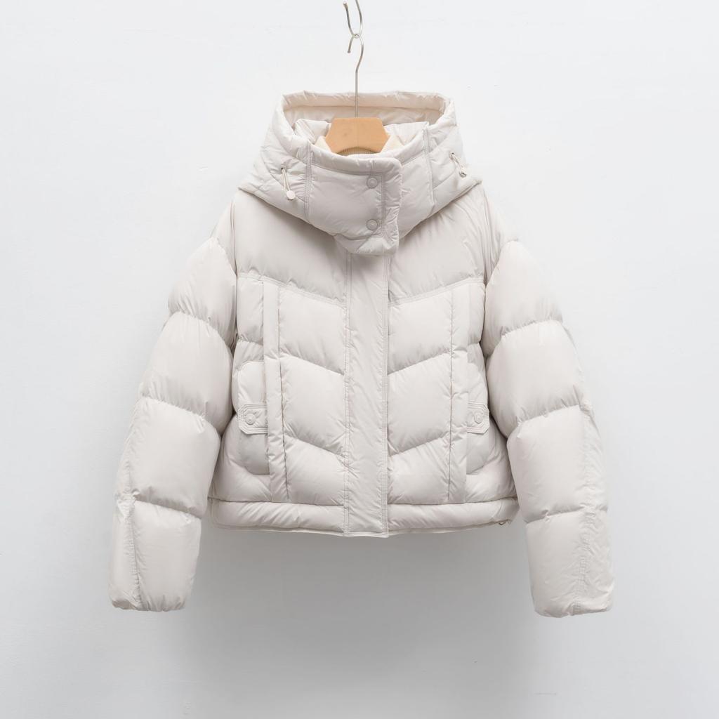 Down Jacket Women's Solid Color Thickened Winter Short Duck Down New Down Jacket