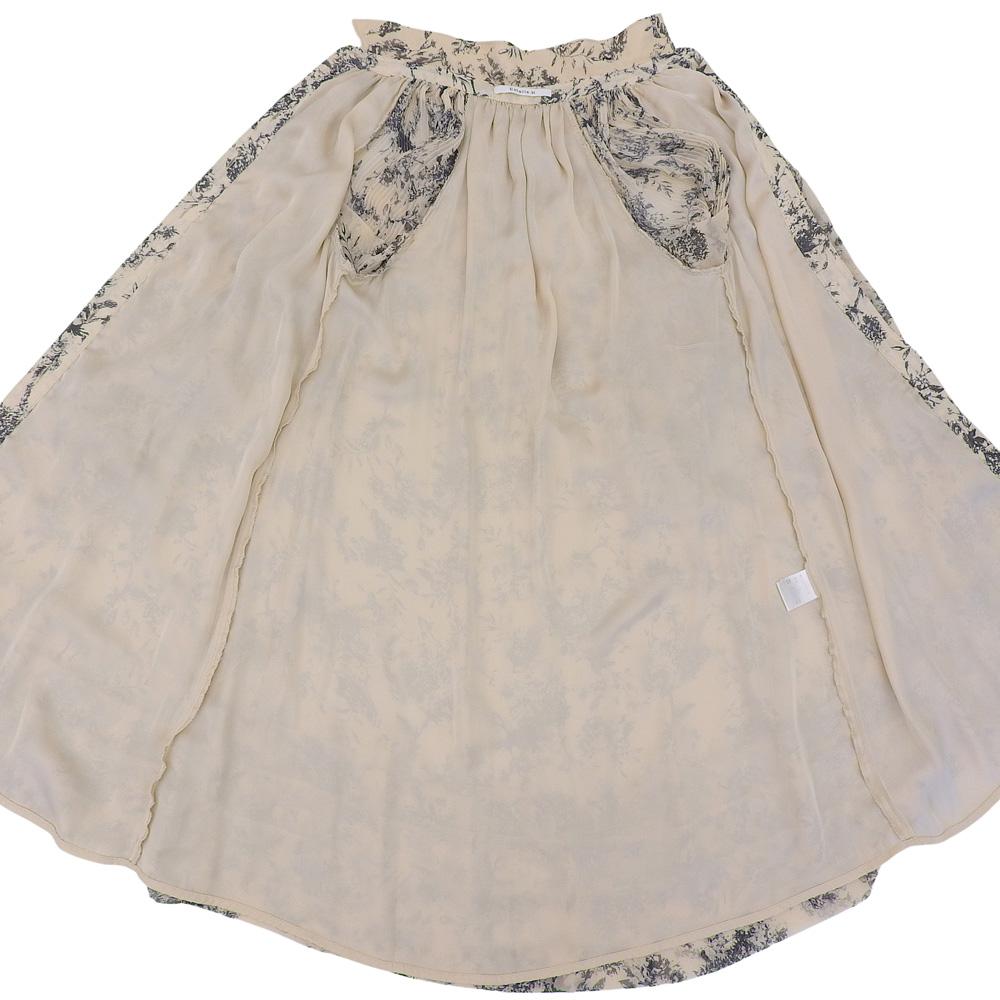 Estella.K All-over Print Dress, Women's, Beige, Size F Dress F beigeUsed