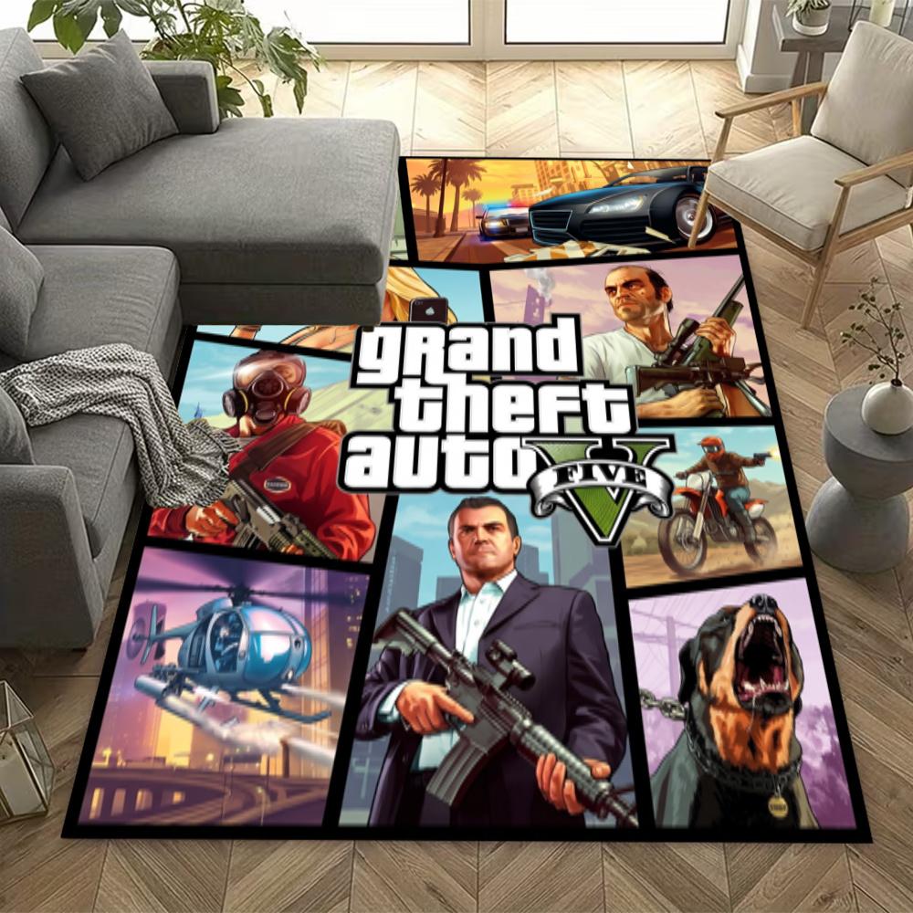 Grand Theft Autoce City Retro 80S Style Floor Mat Perfect For Playrooms Decorate Room Entryway Hallway Antislip Carpet Decorate Offices