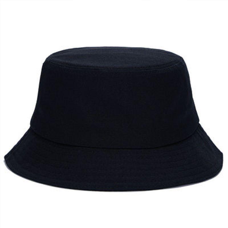 Mode Printemps Été Femmes Hommes Chapeaux Seau Uni Protection Solaire Casquette de Pêcheur Chapeau de Soleil Extérieur Plage Pour Femmes Hommes (Black,One Size) noir