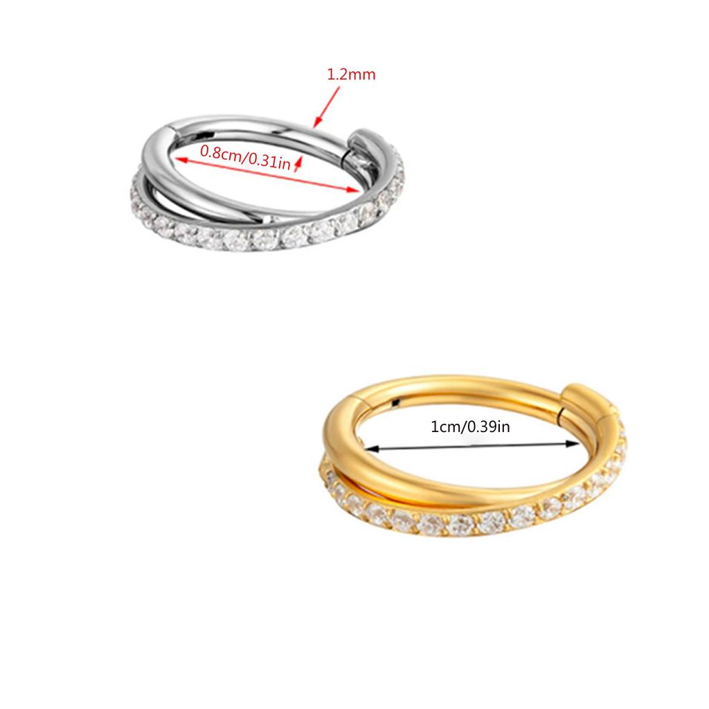Titanium Steel Nose Rings Cartilage Hoop Earring Elegant Body Piercing Rings Unique Fashion Nose Statement for Women