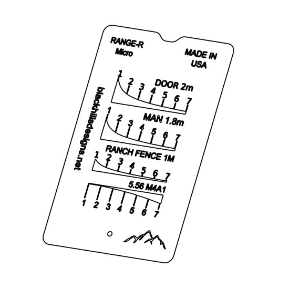 Hunting Ruler Range Finder Card Square Auxiliary Rangefinder for Outdoor Hunting Supplies