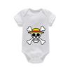 One Piece Baby Krabbelkleidung Neugeborene Baumwollkleidung Luffy Niedliche Anime Figur Strampler Krabbel-T-Shirts Hautfreundliche Strampler Geschenk