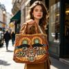 Canvas Tote Bag with Digital Floral Print Unique Artistic Design Sturdy Fabric Handles Lightweight and Durable Everyday Use Carryall