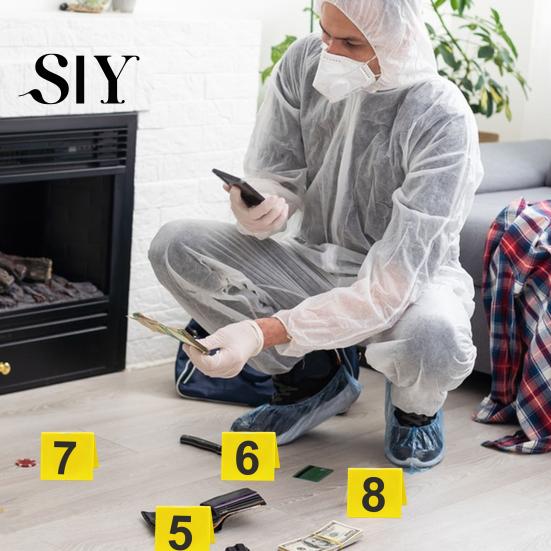 Decorazione Numero Segnale 10 Pezzi Scena del Crimine Riutilizzabile Double-Sided Acrilico da 1 a Indicatori Numerati per Prove 10 Mini Segnalini Tavolo Indizio Detective Festa