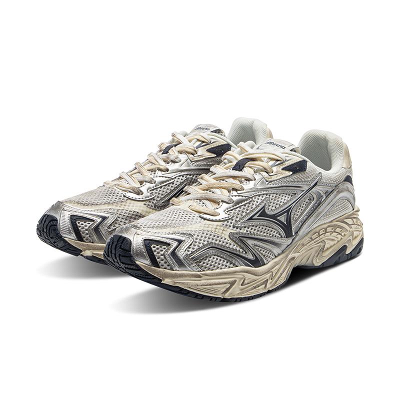 Mizuno Adventure V2 Pohodlné Tlumící Odolné Nízké Pánské Boty Unisex Tenisky Béžová Stříbrná D1GH250304