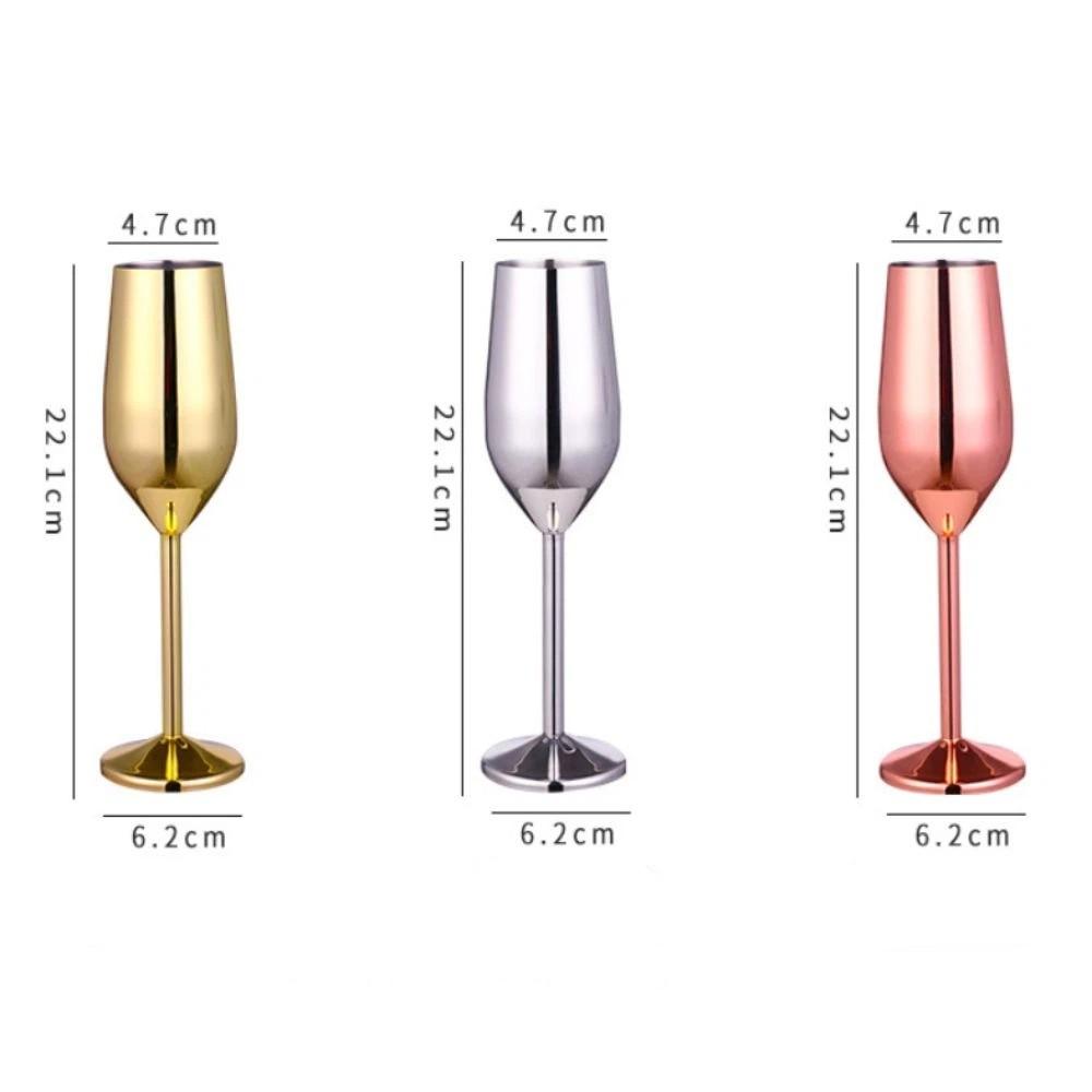 Unbreakable Metal Cocktail Glasses Creative Metal Goblet New Steel Champagne Flute Wine Drinking
