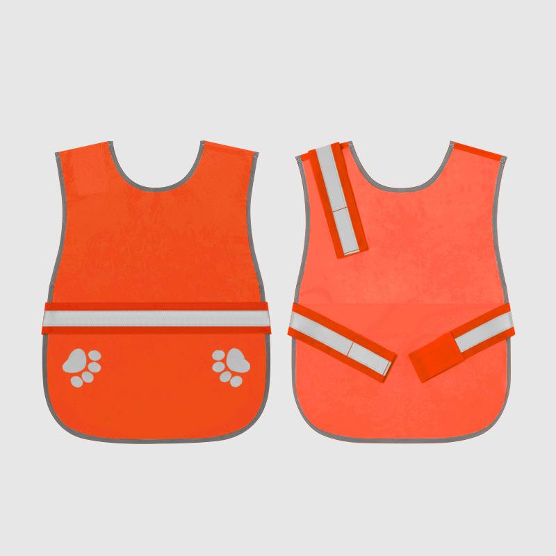 Pet Reflective Safety Vest Fluorescent Dog Clothes Dog Paw Night Wear Puppy Vest Night Wear