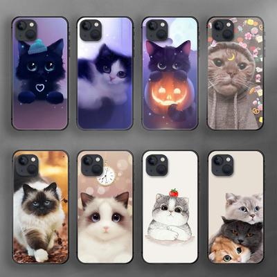 Cute Cat Phone Case For iPhone Samsung Galaxy Redmi Xiaomi Oppo OnePlus Note S A 7 8 9 10 11 12 13 14 20 21 22 23 53 54 Pro Max Plus Ultra TPU Soft