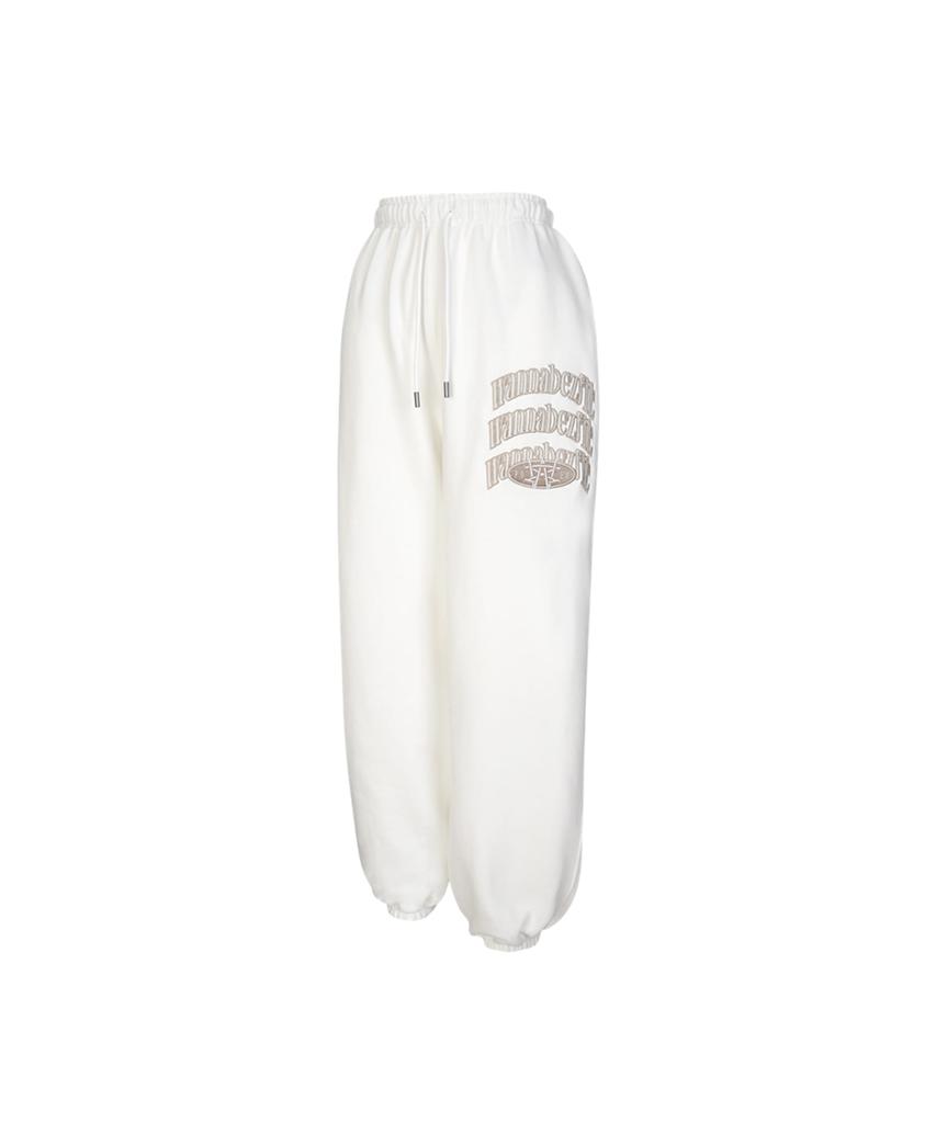 WANNABEZFIT Wonder Sweat Varsity Pants Ivory