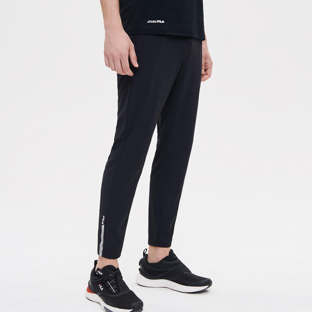 Fila Solid Color Fitness Woven Straight Leg Sports Pants Men Bottoms Deep-Black A11M321805ABK