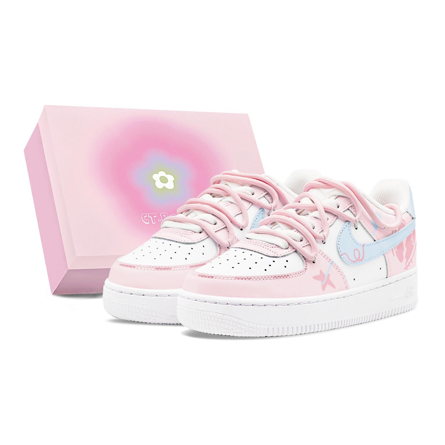 

Nike Air Force 1 Air Force 1 Low top Skateboard Shoes Women s Pink Blue DH2920-111(Team1655-S-BOX) 40