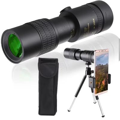 Monokulární dalekohled s dlouhým dosahem, držákem na smartphone a stativem 10-300x40mm pro pozorování ptáků venku