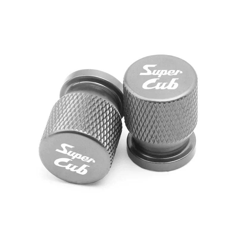 For Honda Super CUB C70 90 110 C125 New 1 Pair Motorcycle Accessories Tire Valve Air Port Stem Cover Cap Plug CNC Aluminum Alloy