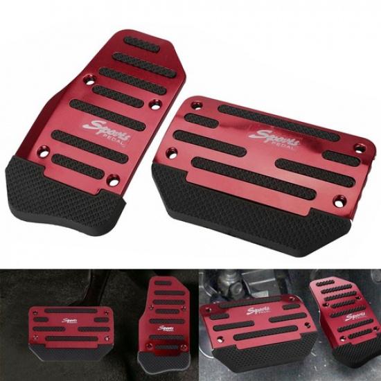 Red Non-Slip Automatic Gas Brake Foot Pedal Pad Cover Accessories Universal EOA