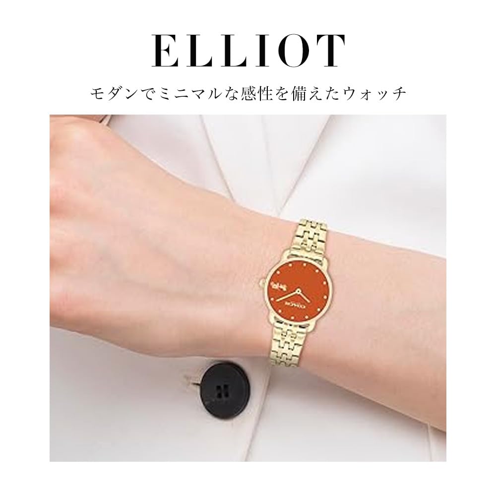 Watch ELLIOT Red Dial Stainless Steel Bracelet 14504446 [Coach][Authorized Import] Women's