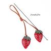 Cute Strawberry Charm Bag Pendant Car Keychain Luggage Pendant Simple All-Matching Bag Decoration Accessories