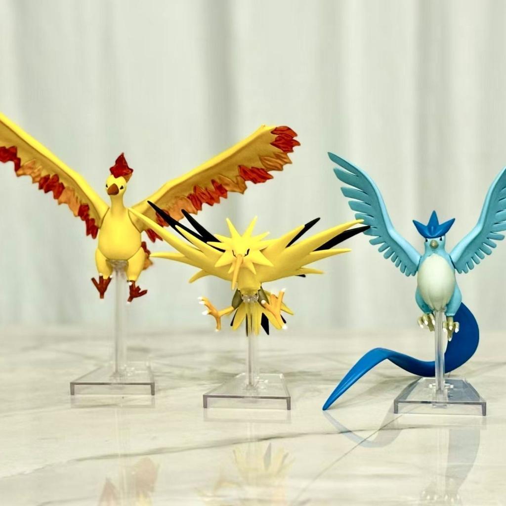 Nueva Figura de Acción Auténtica de Articuno, Moltres y Zapdos - La Leyenda Mundial de los Elfos, Lindo Modelo de Pájaro Legendario, Juguete Coleccionable, Regalo