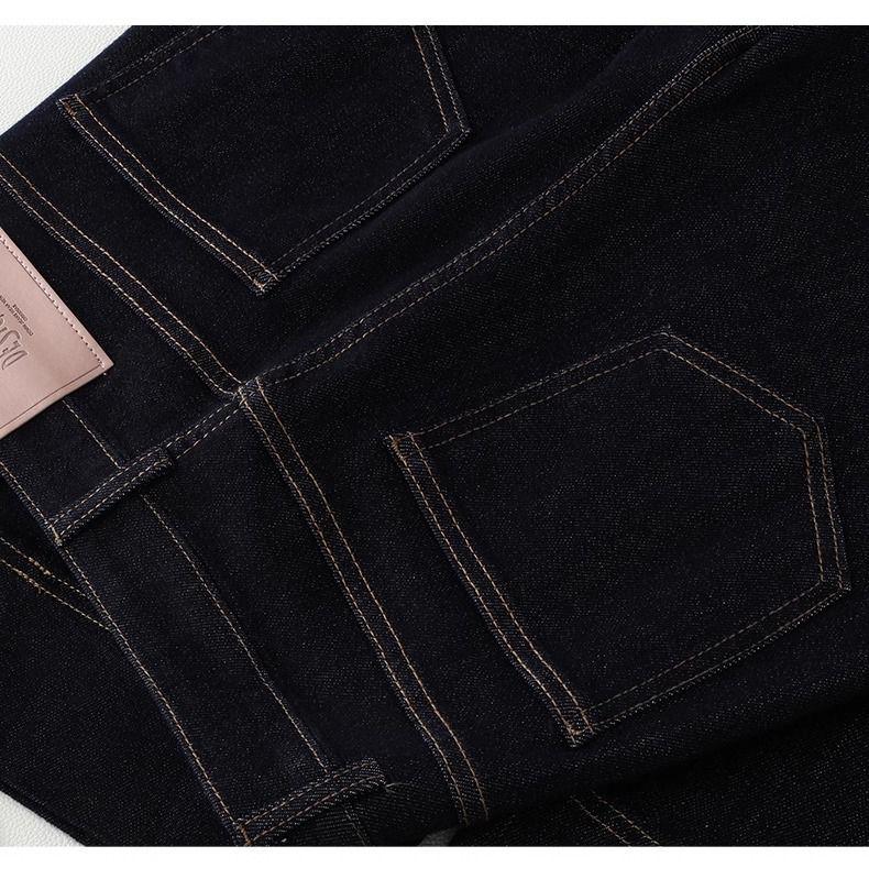 Damen Jeans mit Hoher Taille, Blaue Denim - Frühling/Sommer 2026, Petite, Schlank, Neun-Zehntel, Gerade Weiter Bein