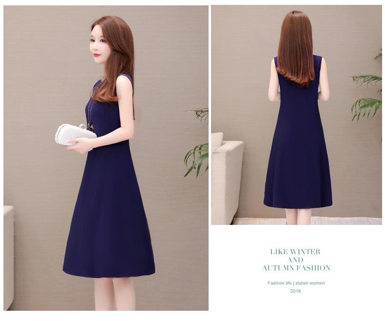 2025 Summer Sleeveless Modal A-line Dress - Loose Fit, Large Size