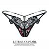 Women's Sexy Embroidered Low-Waist Open-Crotch Thong with Side Access