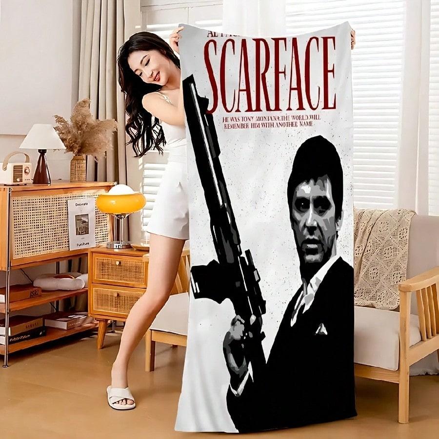 S-Scarface Tony M-Montana Summer Beach Towel Gym Towels Bathroom Sauna Spa Playa For Home Baby Swimming Pool Travel Bath Shower
