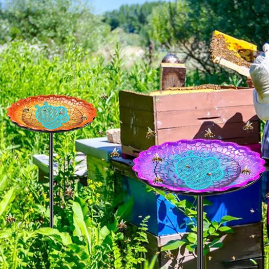 Mangiatoia per api per decorazioni da giardino esterne Stazione galleggiante per bere api e farfalle per mangiatoia per insetti impollinatori Bagno per api