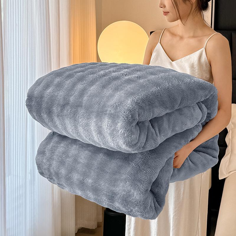 Bubble Velvet Blanket, Thickened Flannel, Coral Velvet Blanket, Office Nap Blanket, Single Air Conditioning Blanket