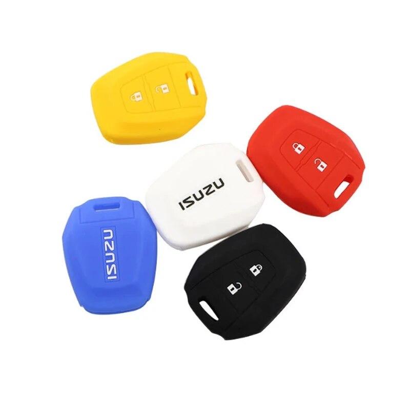 my good car Silica Gel Car Key Case Cover Holder for Isuzu DMAX MUX Truck 2 Button Remote Key Silicon Protector Accessories