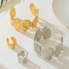 Retro Leaf Design Bracelet & Ring Set - Women’s Versatile High-End Accessory