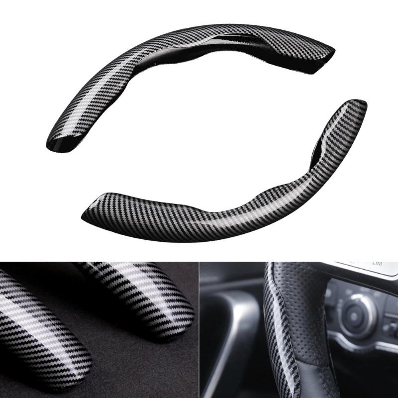 Car Steering Wheel Cover Carbon Fiber Sports 38cm Ultra-thin Non-slip Card Cover Summer Handle Cover Type D