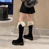 2025 New Winter Snow Boots Thick-soled Small Men Wear Folding Boots Elastic Knee Boots High Boots Women