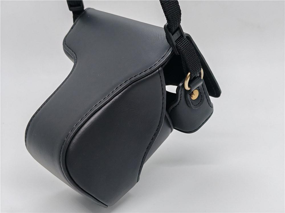 PU Leather Camera Bag Case For Canon EOS M10 M200 M100 M 15-45mm Lens Full Body Cover With Strap