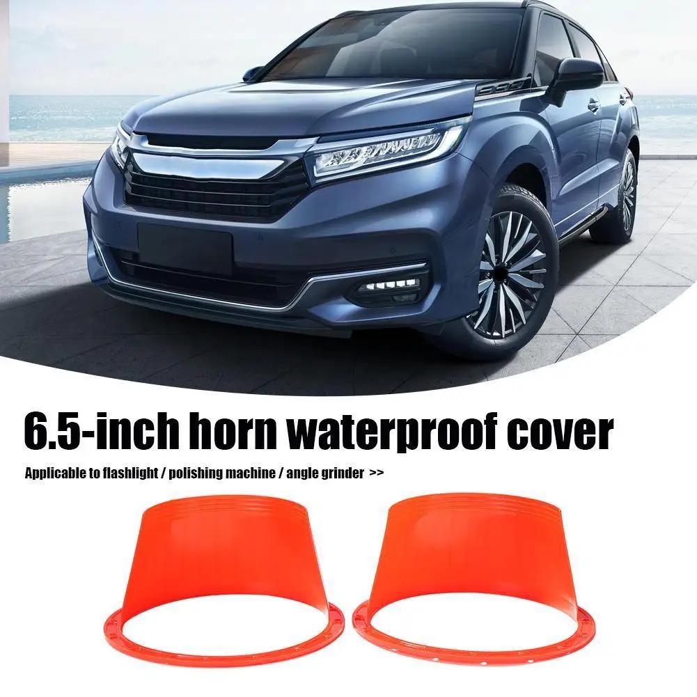 1-2Pairs Car Audio Refit Speaker Waterproof Cover 6.5Inch Audio Rust Protection Pad Speaker Waterproof Cover Universal Auto Part