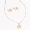 Five-Petaled Flower Necklace Female Fresh And Sweet Versatile Collarbone Chain Opal Set